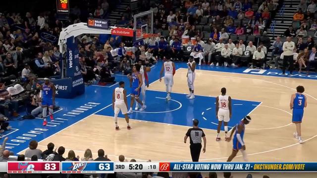 Luguentz Dort with an and one vs the Philadelphia 76ers