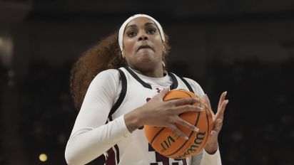 Associated Press - South Carolina center Sakima Walker gets rebound against LSU during the first half of an NCAA college basketball game at the Southeastern Conference women's tournament final Sunday, March 10, 2024, in Greenville, S.C. (AP Photo/Chris Carlson)