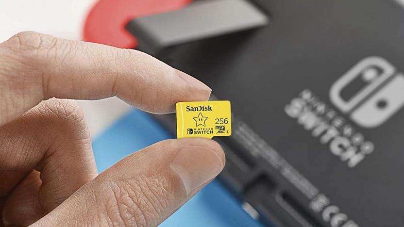 SanDisk's 256GB officially licensed Nintendo Switch microSD card.
