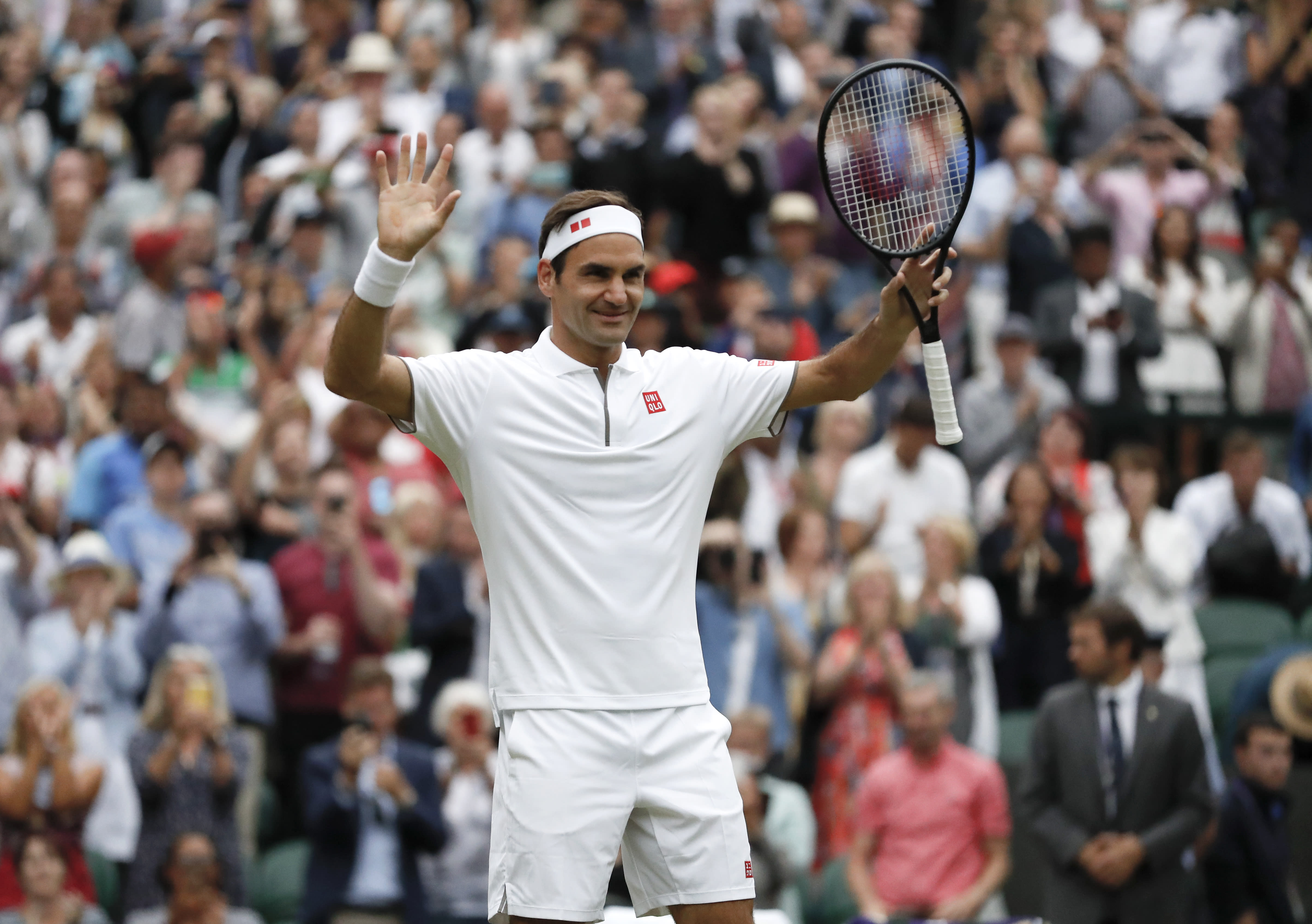 Roger Federer At The Verge Of Winning Wimbledon Matches