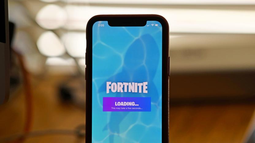 fortnite game loading screen on a mobile phone