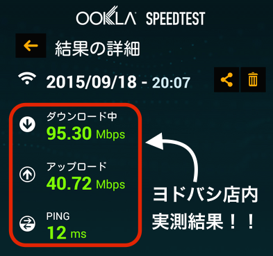 実測50mbps超えの超速wi Fiが無料 ヨドバシカメラが無料wi Fiを店内限定で提供 店内で製品やイベントの撮影 価格比較も 解禁 Engadget 日本版