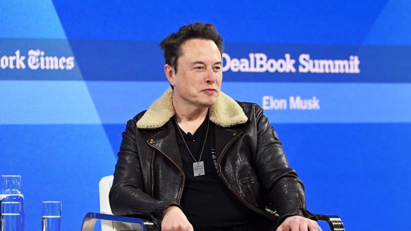 NEW YORK, NEW YORK - NOVEMBER 29: Elon Musk speaks onstage during The New York Times Dealbook Summit 2023 at Jazz at Lincoln Center on November 29, 2023 in New York City. (Photo by Slaven Vlasic/Getty Images for The New York Times)