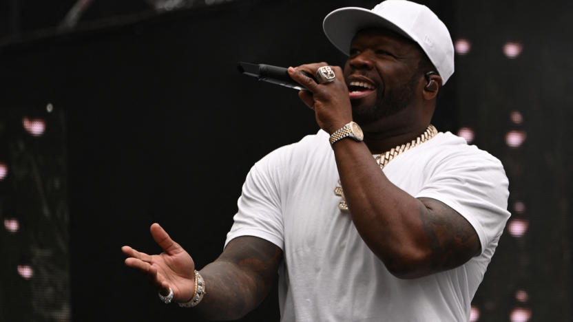 Jun 15, 2024; Vancouver, British Columbia, CAN; Rapper 50 Cent during pre-game of the game between the BC Lions and the Calgary Stampeders at BC Place. Mandatory Credit: Simon Fearn-USA TODAY Sports