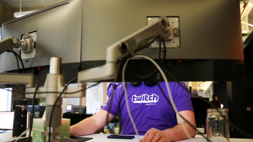 A man works at a computer at the offices of Twitch Interactive Inc, a social video platform and gaming community owned by Amazon, in San Francisco, California, U.S., March 6, 2017.  REUTERS/Elijah Nouvelage