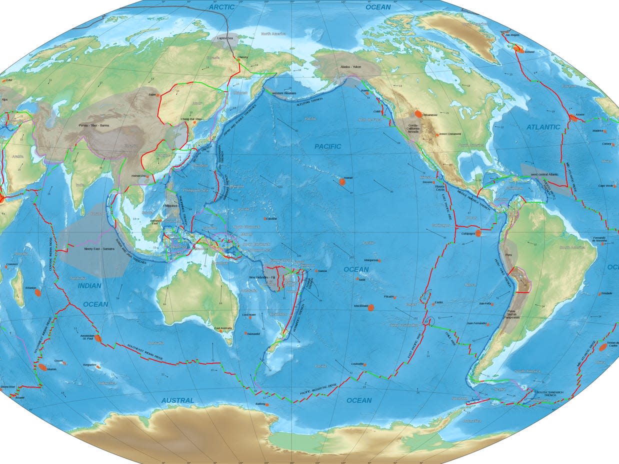 Look at the last billion years of the earth’s tectonic plate motion in just 40 seconds