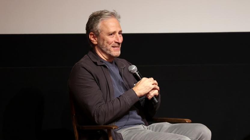 NEW YORK, NEW YORK - NOVEMBER 13: Jon Stewart participates in the Q&A during the Mo Guild Event at The Roxy on November 13, 2022 in New York City. (Photo by Monica Schipper/Getty Images for Netflix)