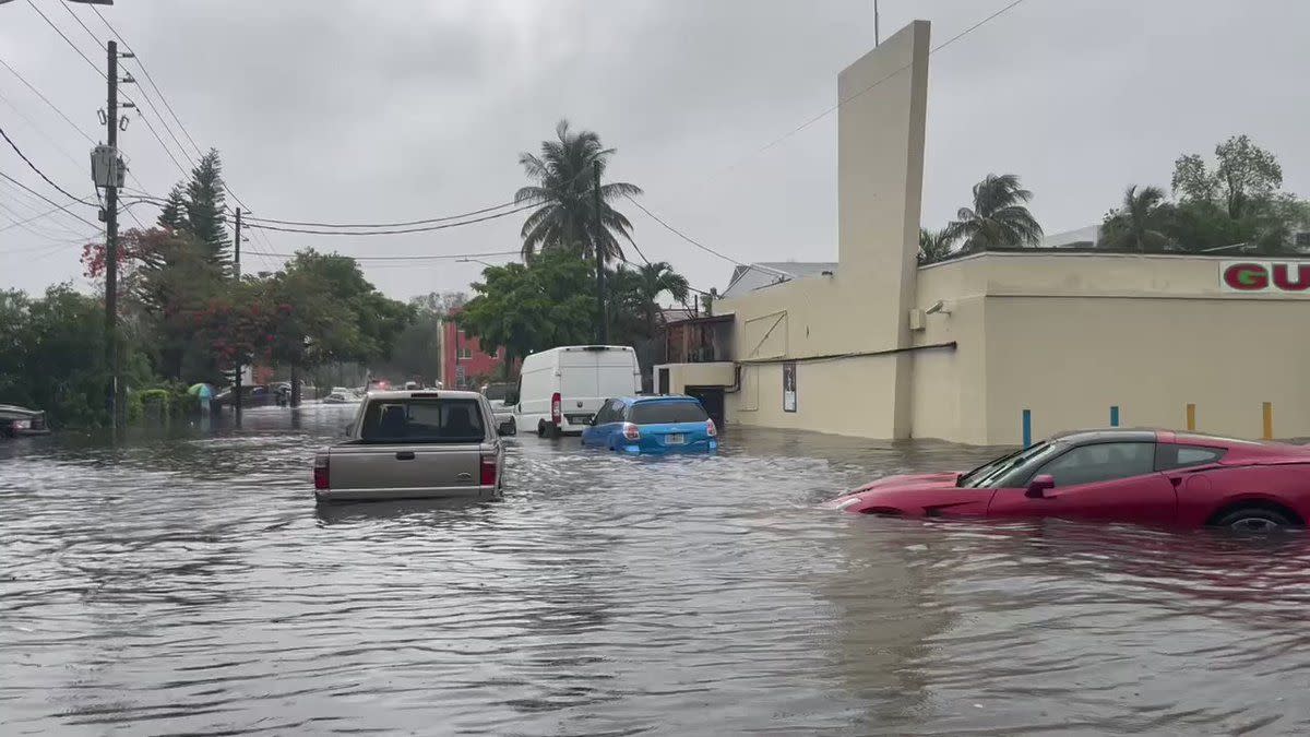 Downtown Miami Under Water Amid Tropical Storm Warnings