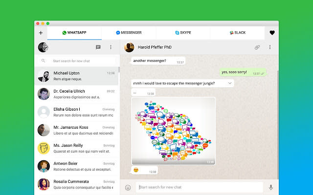 This magic chat app puts Facebook Messenger, WhatsApp and Skype all in one place