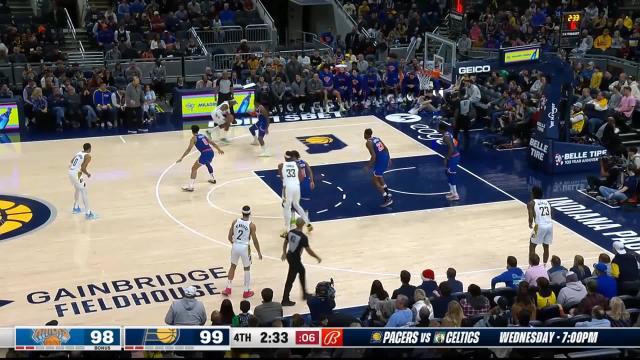 Buddy Hield with a 3-pointer vs the New York Knicks