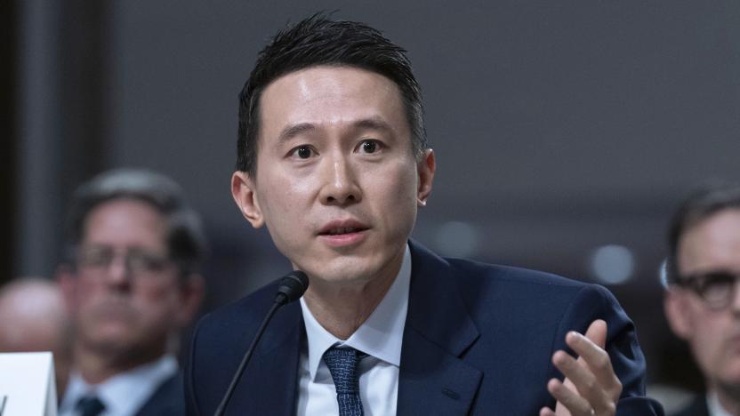 TikTok CEO Shou Zi Chew, testifies during the Senate Judiciary Committee's hearing on online child safety on Capitol Hill, Wednesday, Jan. 31, 2024 in Washington. (AP Photo/Jose Luis Magana)(AP Photo/Jose Luis Magana)