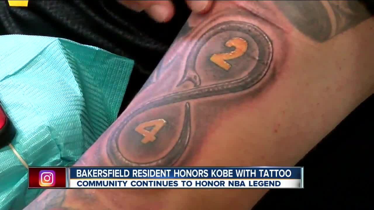 Bakersfield Resident Honors Kobe Bryant With Tattoo Of Nba
