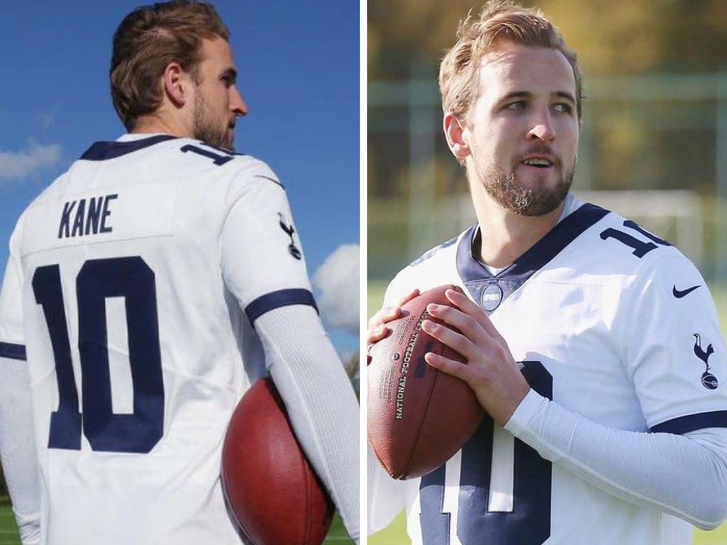 Harry Kane NFL kit: Tottenham slammed 