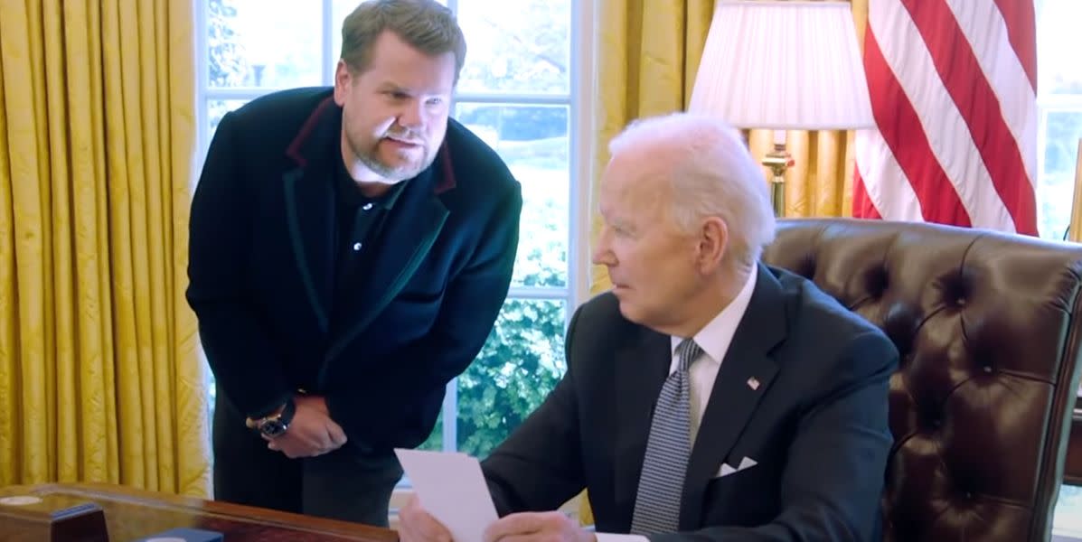 Joe Biden Burns Donald Trump While James Corden Works As His Assistant