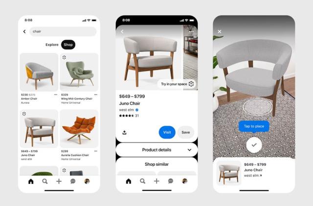 Pinterest wants you to "try on" furniture in AR.