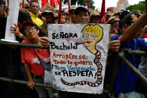 Resultado de imagen para venezuela manifestacion contra bachelet