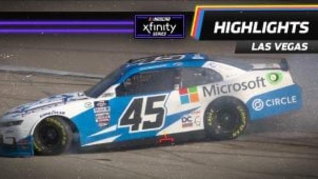 Rajah Caruth spins in Turn 2 as Hill wins second stage at Vegas