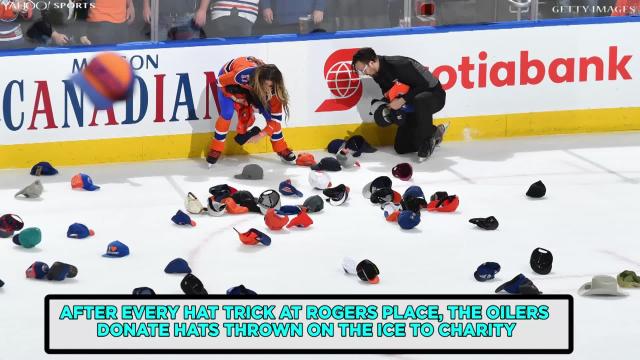 1,000 Oilers hats given away after Draisaitl’s hat trick