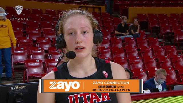 Gianna Kneepkens talks Utah’s composure down the stretch in first conference victory