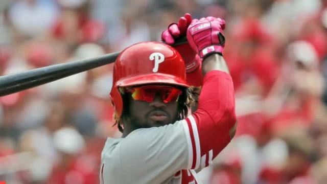 45-game on-base streak by Odubel Herrera ended with him standing on first base
