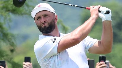 Getty Images - COLLEGE GROVE, TN - JUNE 22: Jon Rahm (ESP) during the second round of LIV Golf Nashville on June 22, 2024 at the Grove Golf Course in College Grove, Tennessee.  (Photo by Michael Wade/Icon Sportswire via Getty Images)
