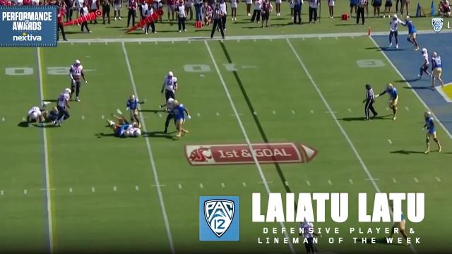 UCLA's Laiatu Latu wins Pac-12 Defensive Player and Lineman of the Week awards, presented by Nextiva