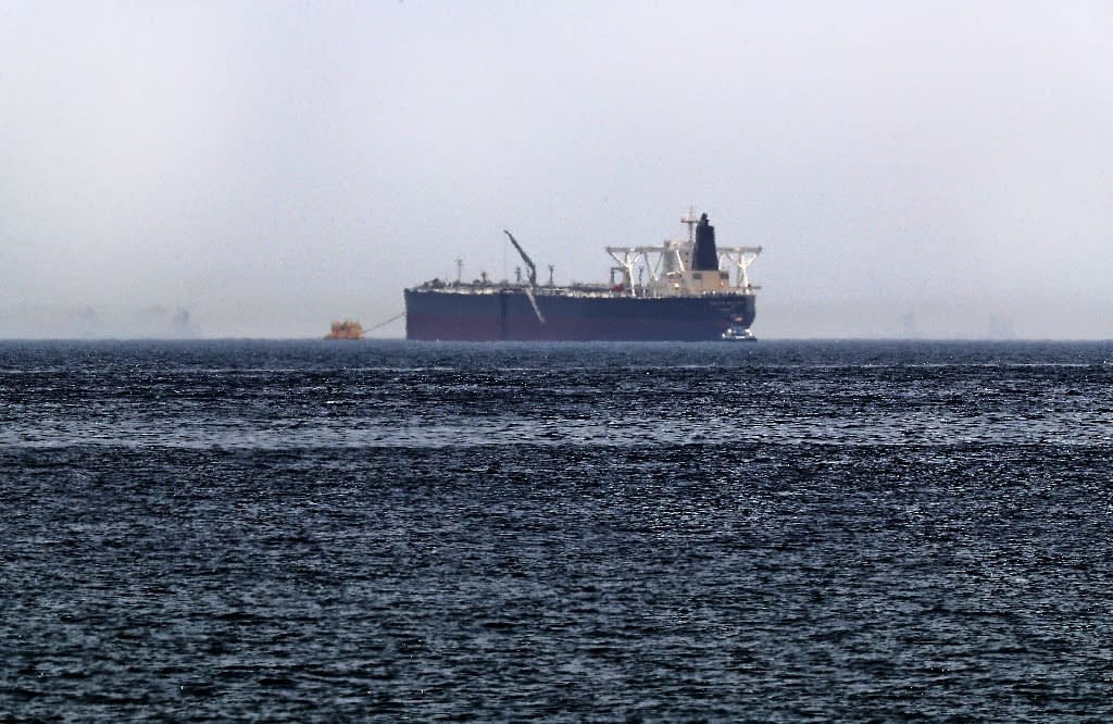 Saudi Arabia said two of its oil tankers, including the Amjad pictured here, suffered significant damage in sabotage attacks (AFP Photo/KARIM SAHIB)