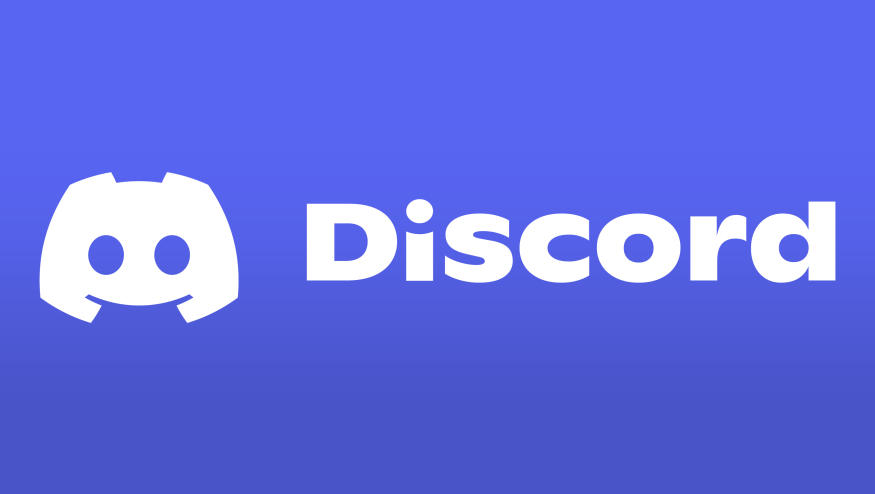 Discord logo in white over a bluish-purple-colored background.