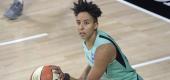 New York Liberty guard Layshia Clarendon. (AP)