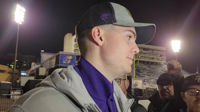 Kansas State football quarterback Will Howard on controlling the ball to finish the game