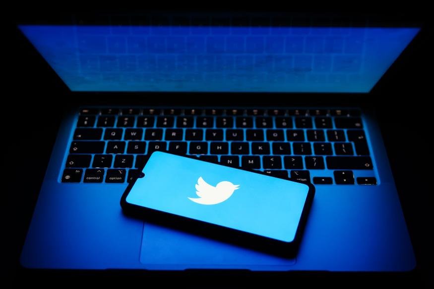 Twitter logo is displayed on a mobile phone screen for illustration photo. Krakow, Poland on February 9, 2023.  (Photo by Beata Zawrzel/NurPhoto via Getty Images)