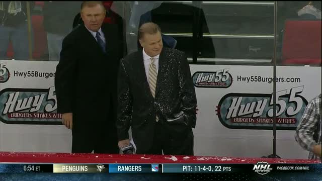 NHL Live: Brian Engblom gets sprayed