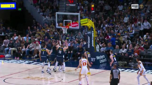 Christian Braun with a dunk vs the Atlanta Hawks