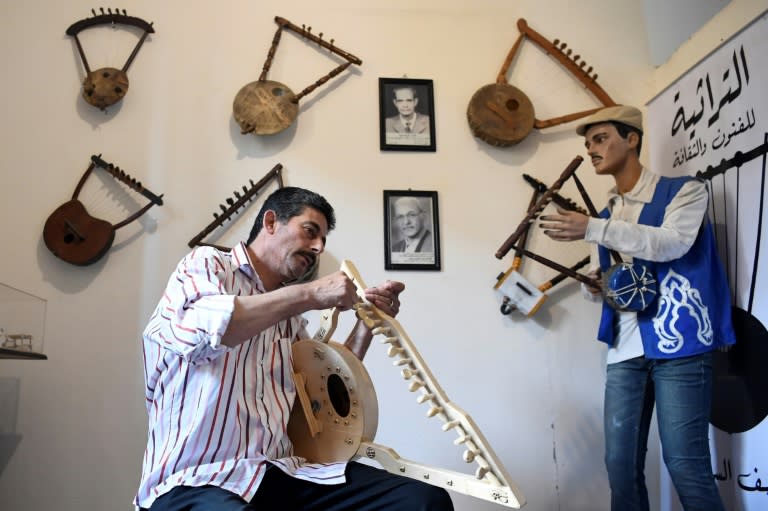 The semsemia was                                                  brought over by Nubian                                                  workers who dug the Suez                                                  Canal through the Sinai                                                  Peninsula. This year                                                  marks 150 years since                                                  the canal was officially                                                  inaugurated. (AFP                                                  Photo/Khaled DESOUKI)