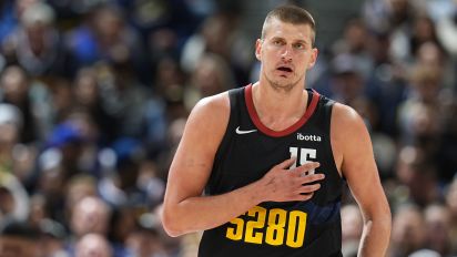 Associated Press - Denver Nuggets center Nikola Jokic (15) in the first half of Game 2 of an NBA basketball second-round playoff series Monday, May 6, 2024, in Denver. (AP Photo/David Zalubowski)
