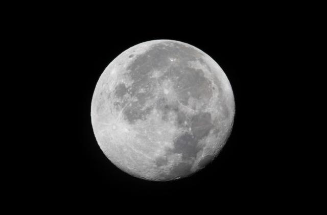 A brilliant full moon rises over the Launch Complex 39 area at NASA's Kennedy Space Center in Florida. A brilliant full moon rises over the Launch Complex 39 area at NASA's Kennedy Space Center in Florida. 