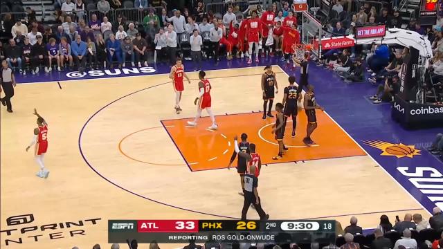 Jalen Johnson with an assist vs the Phoenix Suns