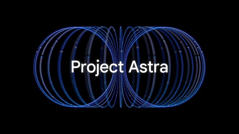 A graphic with the words Project Astra with a series of overlapping circles in the background.