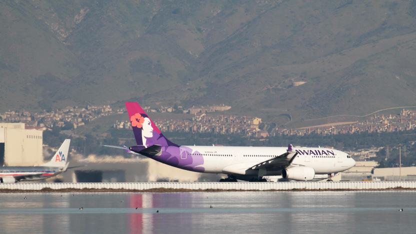 A Hawaiian Airlines Airbus A330-200 taxis at San Francisco International Airport, San Francisco, California, February 16, 2015.   REUTERS/Louis Nastro