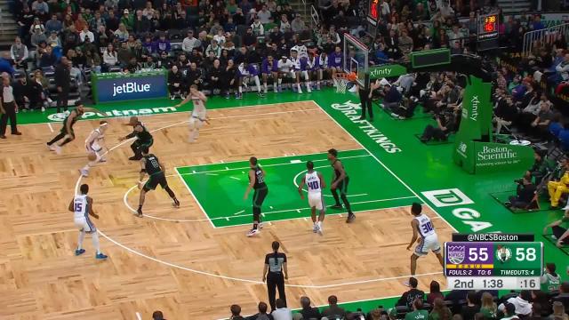 Domantas Sabonis with a dunk vs the Boston Celtics