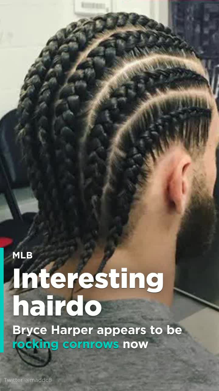 Bryce Harper appears to be rocking cornrows now for some reason