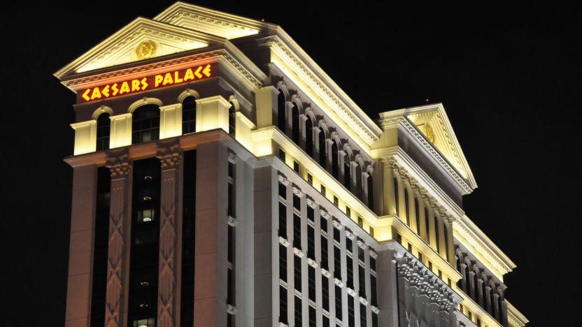 Las Vegas, NV, USA - December 2, 2012: Caesars Palace hotel and casino in Las Vegas, Nevada. Caesars Palace opened in the 1960's and has a Roman Empire theme.