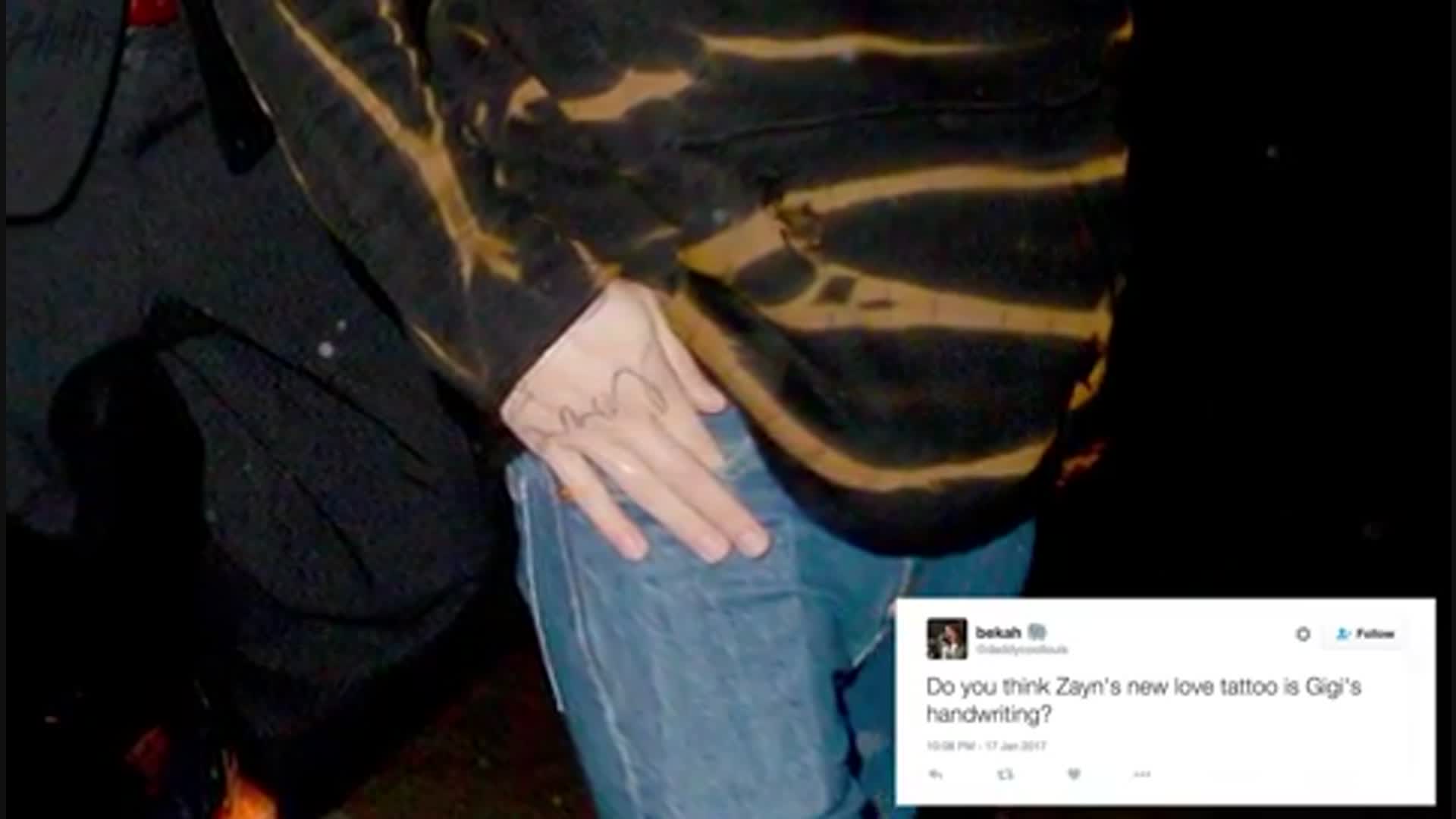 Zayn Malik Gets 'Love' Tattoo in Girlfriend Gigi Hadid's Handwriting ... - Yahoo News UK