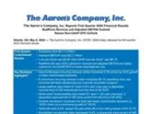 The Aaron's Company, Inc. Reports First Quarter 2024 Financial Results, Reaffirms Revenue and Adjusted EBITDA Outlook, Raises Non-GAAP EPS Outlook