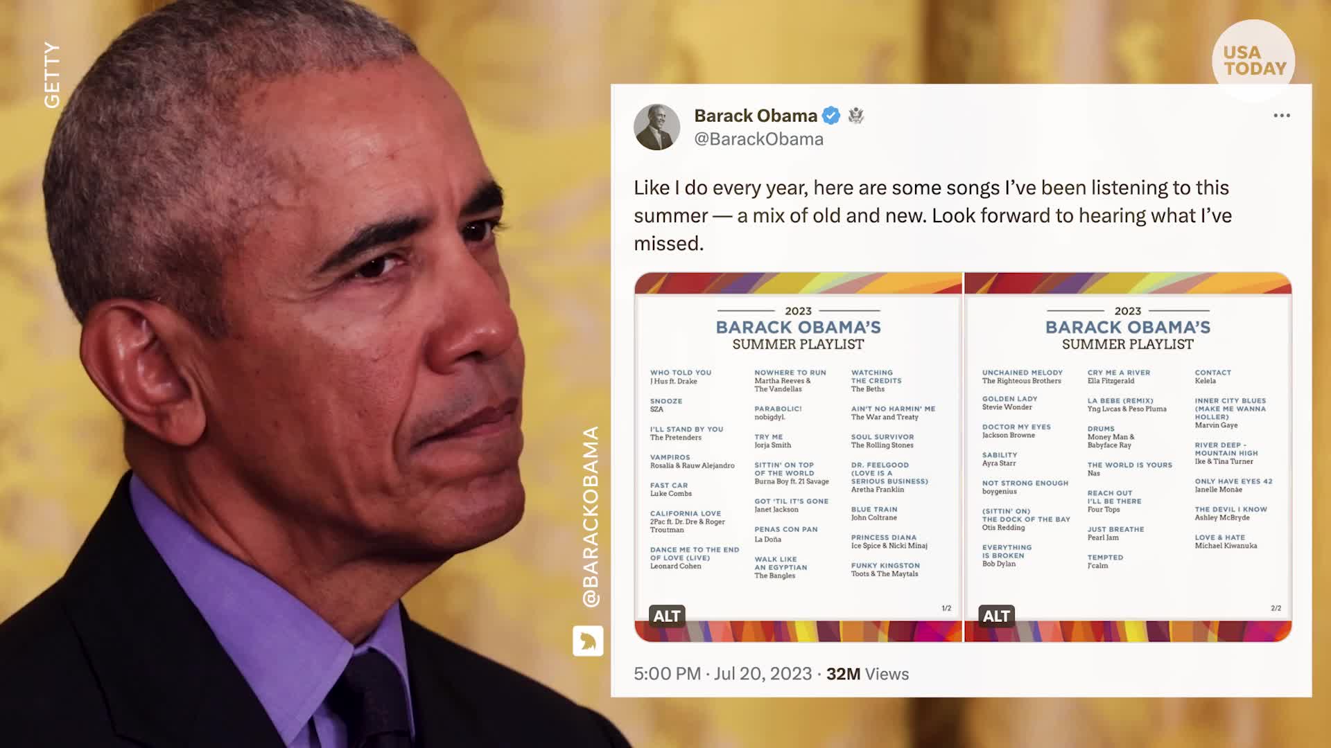 Obama drops summer playlist for 2023