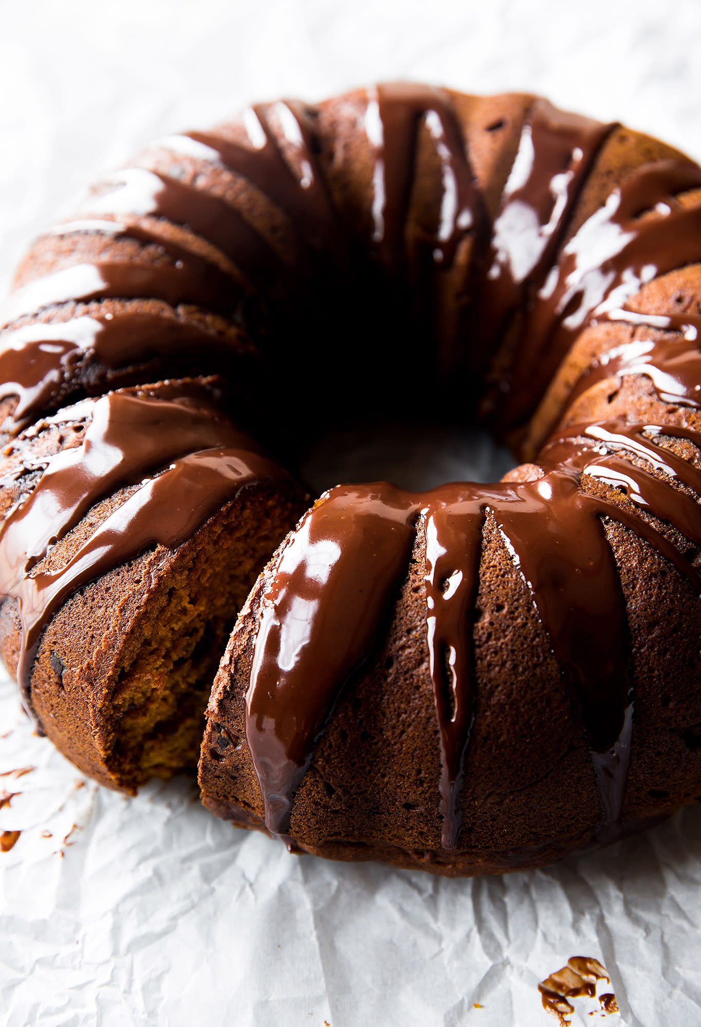 Sally’s Baking Addiction’s Dark Chocolate Pumpkin Bundt Cake Recipe