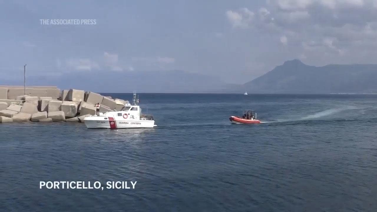 Rescuers search for several missing from luxury yacht that sank off Italian coast, AP explains