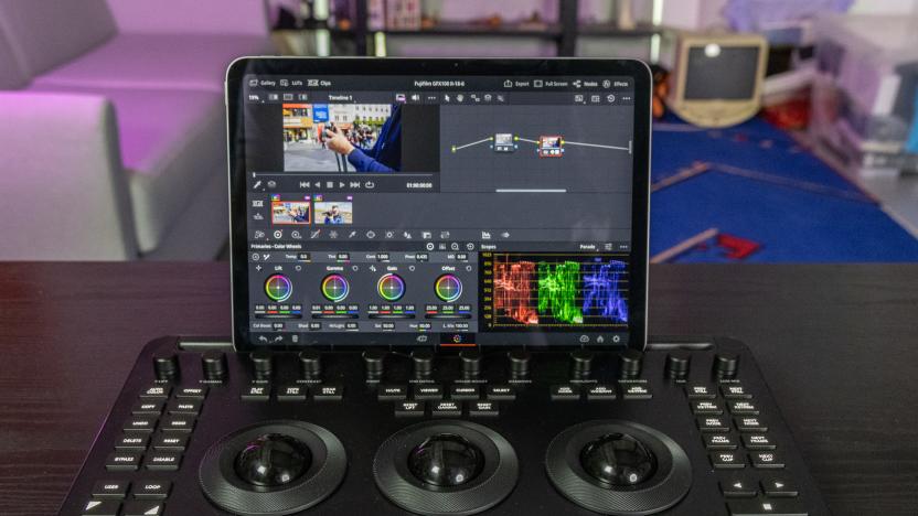 DaVinci Resolve for iPad and the Micro Color Panel are cool separately