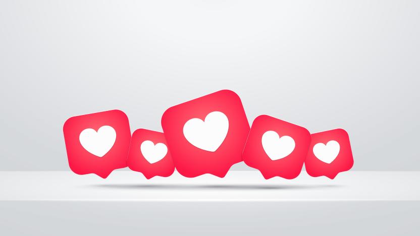 Heart like icon, flat vector illustration