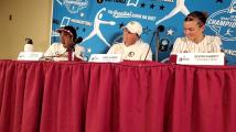 Video: FSU coach Lonni Alameda, Jahni Kerr, Devyn Flaherty postgame after victory over Chattanooga